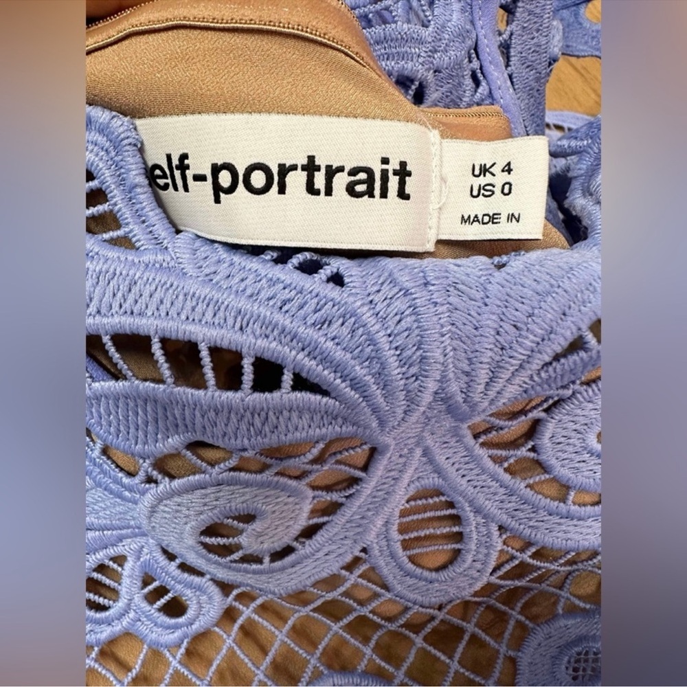 ISO Self Portrait “Guipure” Lace Mini Dress - Picture 2 of 2